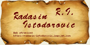 Radašin Istodorović vizit kartica